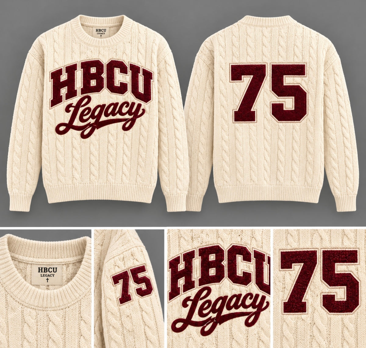 HBCU Legacy Cable-knit Sweater