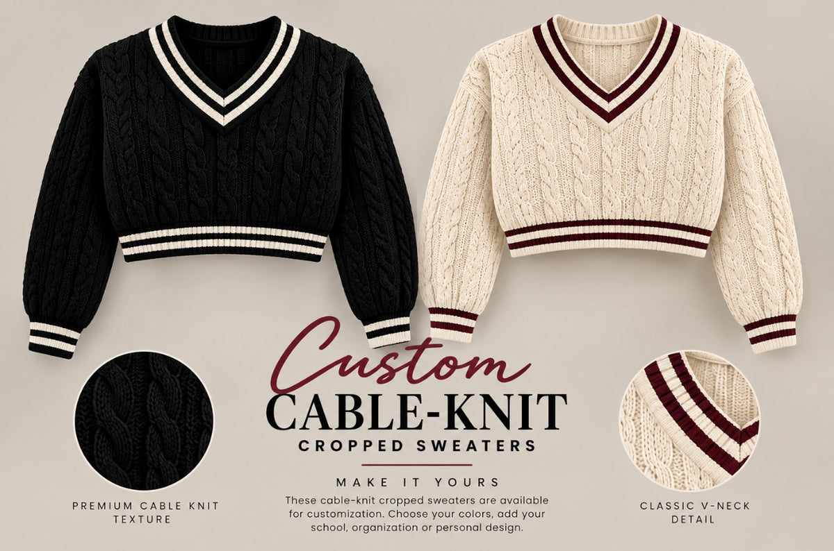 Custom Cable-Knit Cropped Sweater