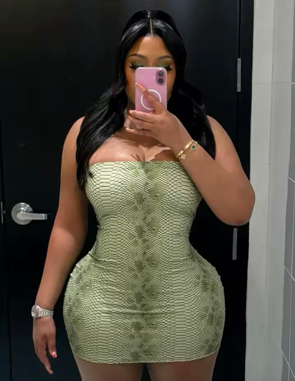 Kurvy Snakeskin tube dress