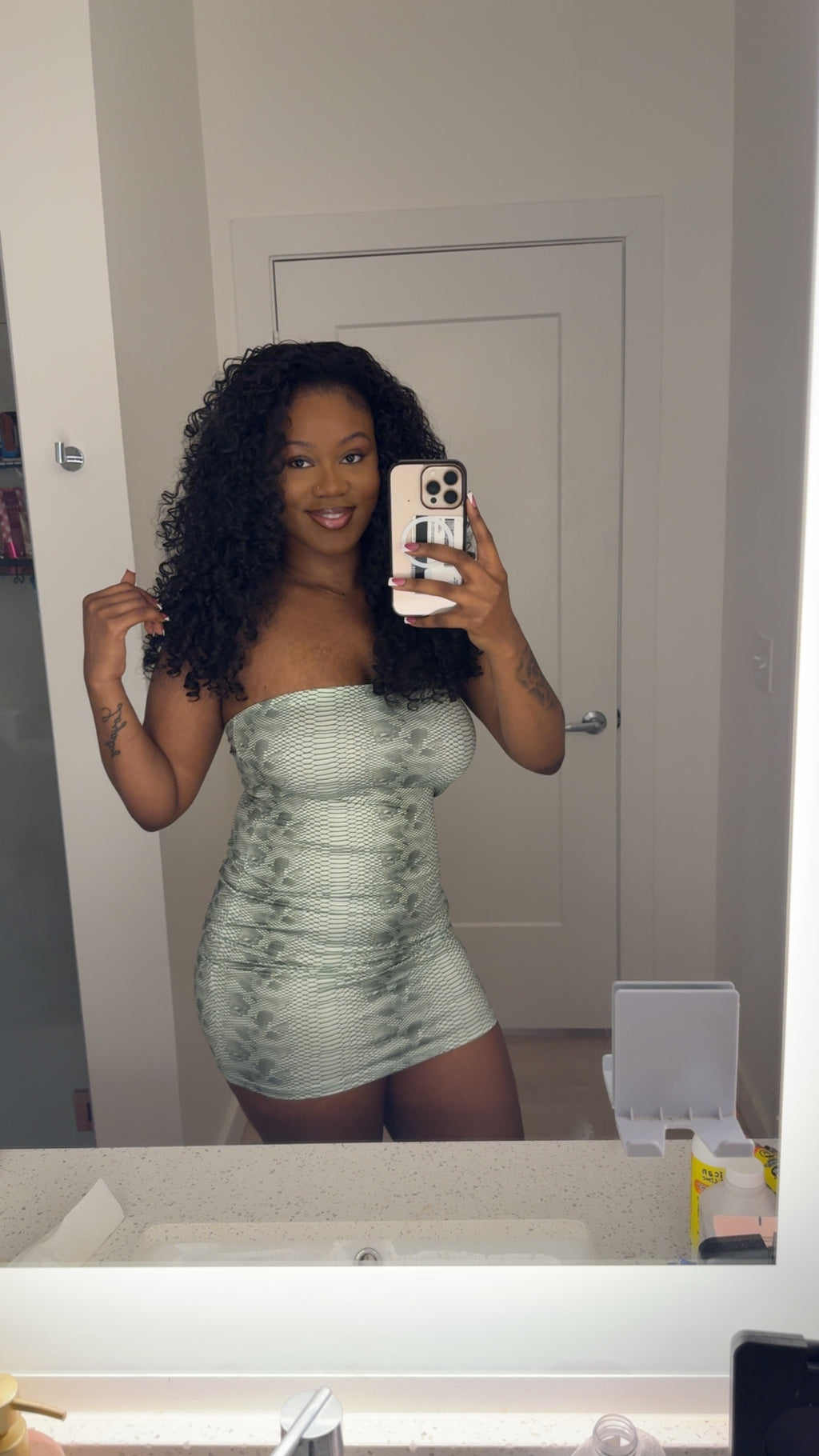 Kurvy Snakeskin tube dress