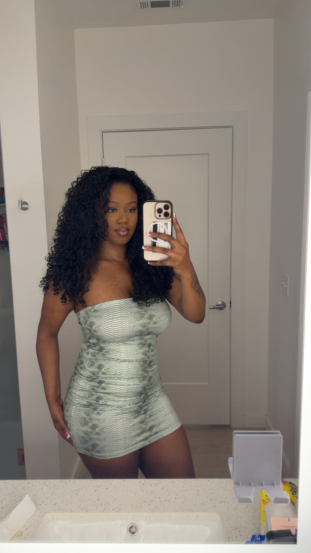 Kurvy Snakeskin tube dress